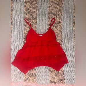 No Boundaries Vibrant Red Strappy Top